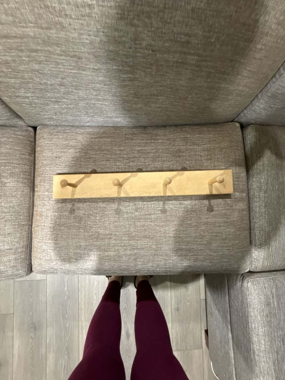 The Container Store Maple Shaker Peg Rack 4-Hook Wall Mounted Coat Rack